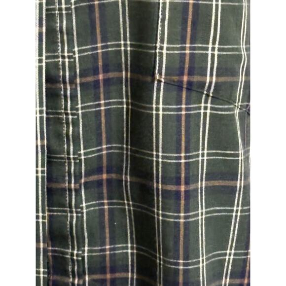 NorthCrest Men Size L Blue Green Plaid Button Down Collar utility holiday career - Picture 2 of 4
